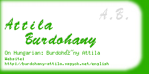 attila burdohany business card